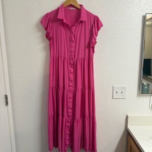 SMF Button Up Midi Dress Size Medium